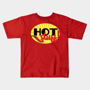 Hot Stuff Retro Chilli Pepper Love Quote Kids T-Shirt
